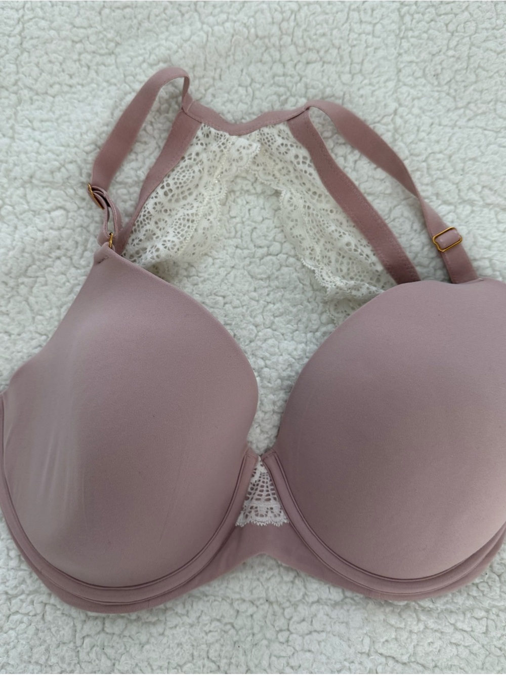 Soma Mauve Pink Lace-Racerback T-Shirt Bra